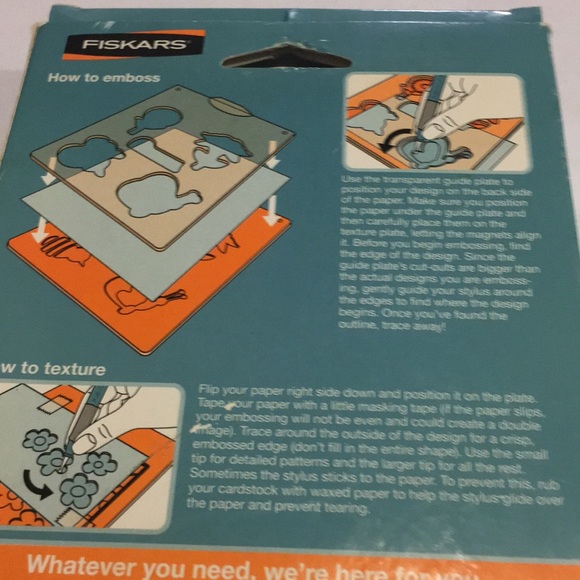 Fiskars 8 Pc All Seasons embossing Plate set NEW - Picture 4 of 4